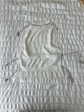 Sasha Therese White Top beaded straps